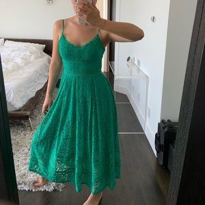 Green NSR midi dress